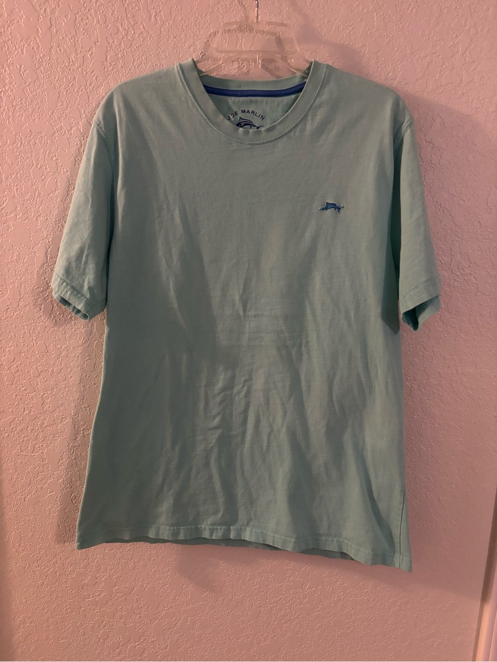 Joe Marlin Short Sleeve Tee - teal blue Large crewneck